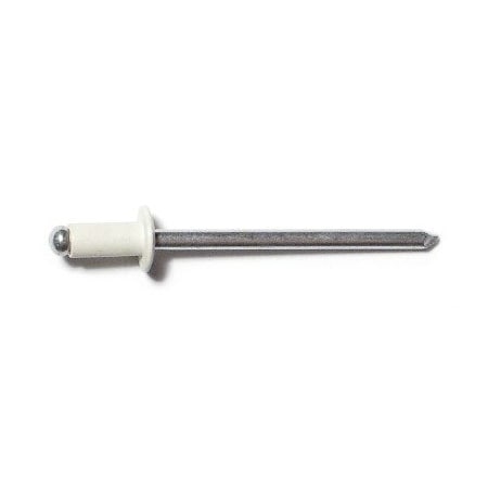 Midwest Fastener Blind Rivet, Dome Head, 1/8 in Dia., 9/32 in L, Aluminum Body, 100 PK 51081